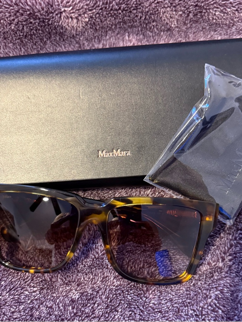MaxMara Tortoiseshell Sunglasses with Brown Lenses